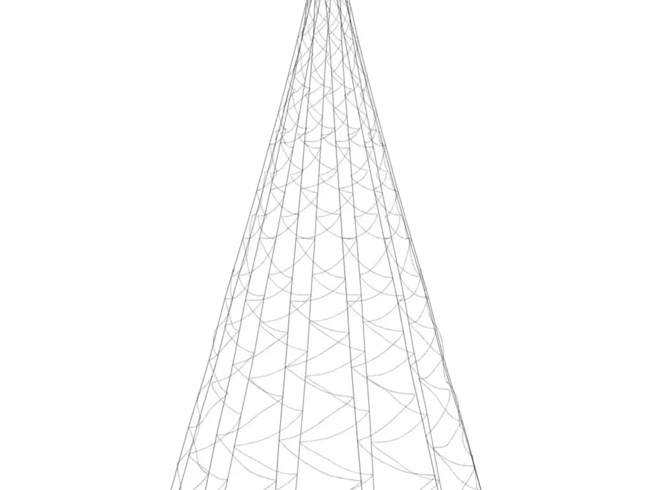 Billede 2 - Juletræ til flagstang 3000 LED'er 800 cm varmt hvidt lys