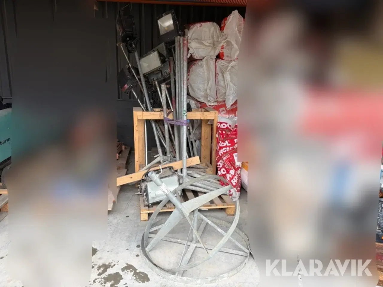 Billede 1 - Arbejdslamper Wexim - med støtteben, 7 styks