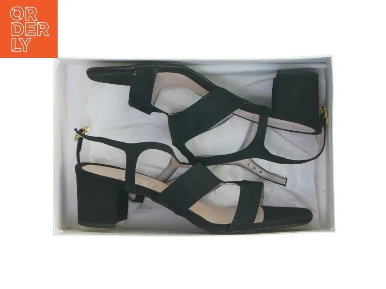 Billede 5 - Sorte sandaler med hæl fra Vera Pelle (str. 39 )