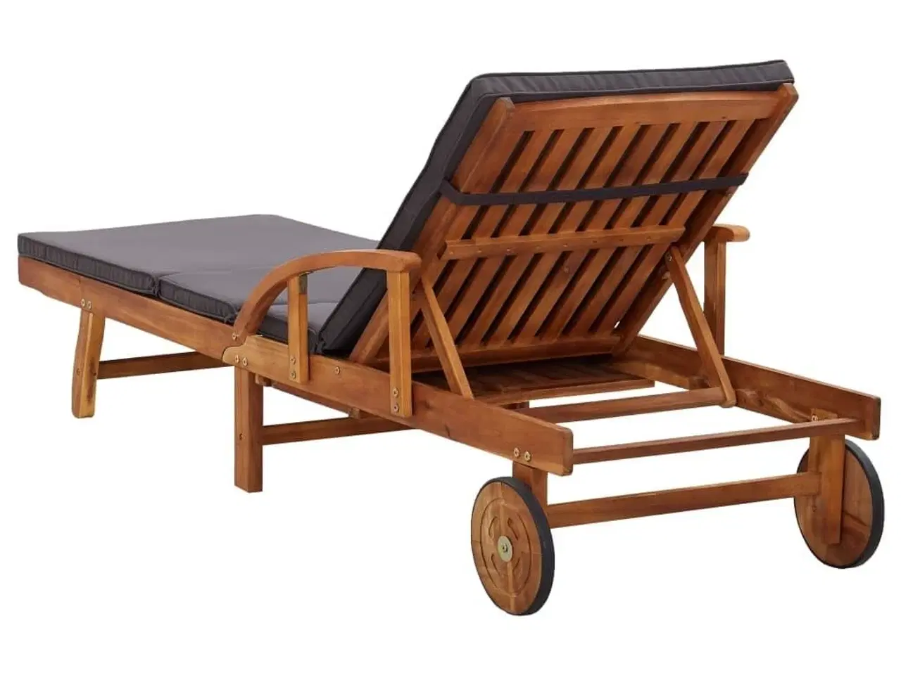 Billede 6 - Liggestol med hynde massivt fyrretræ