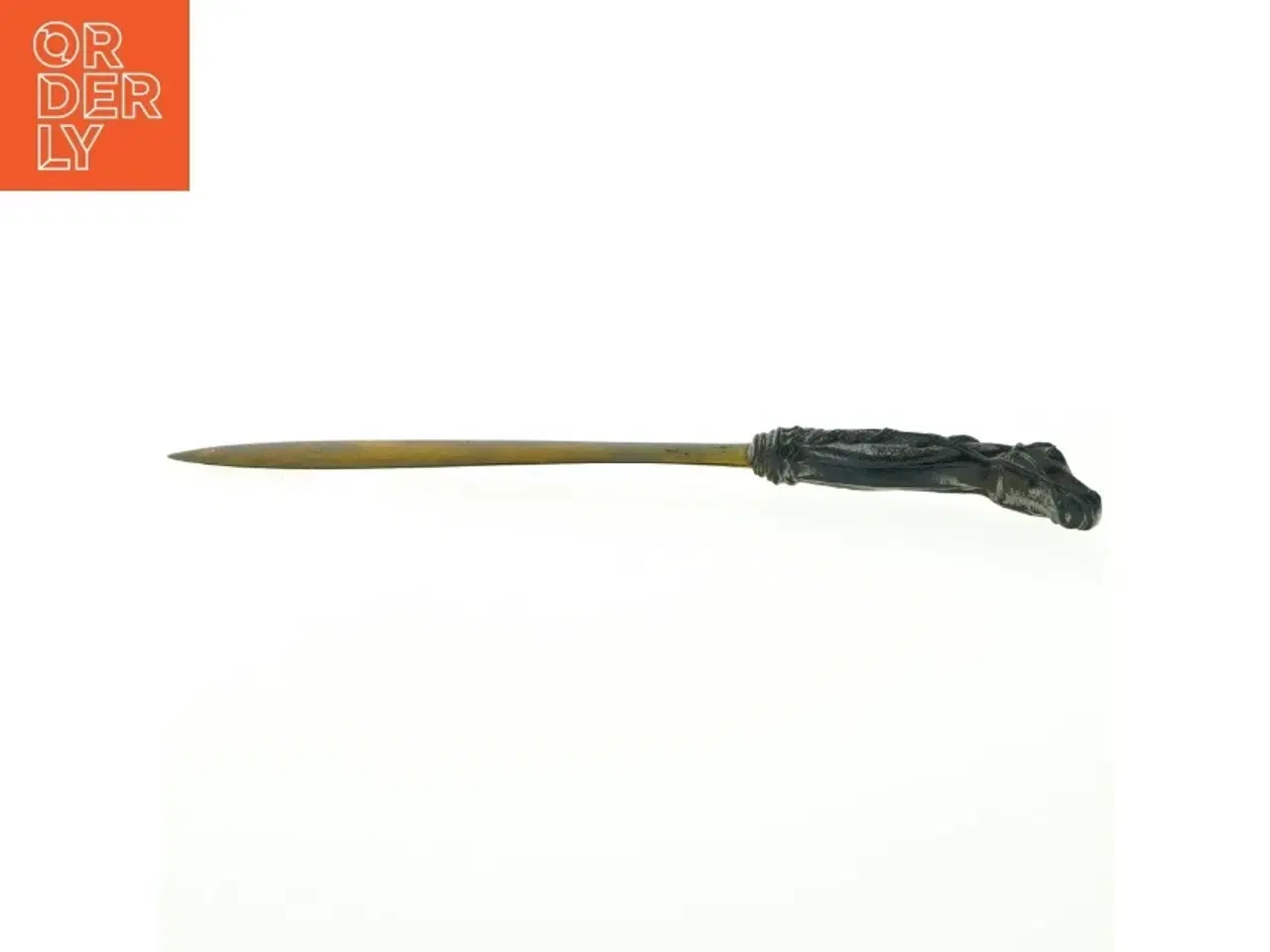 Billede 3 - Antik Heste brevåbner i metal (str. Totallængde. 25 cm)