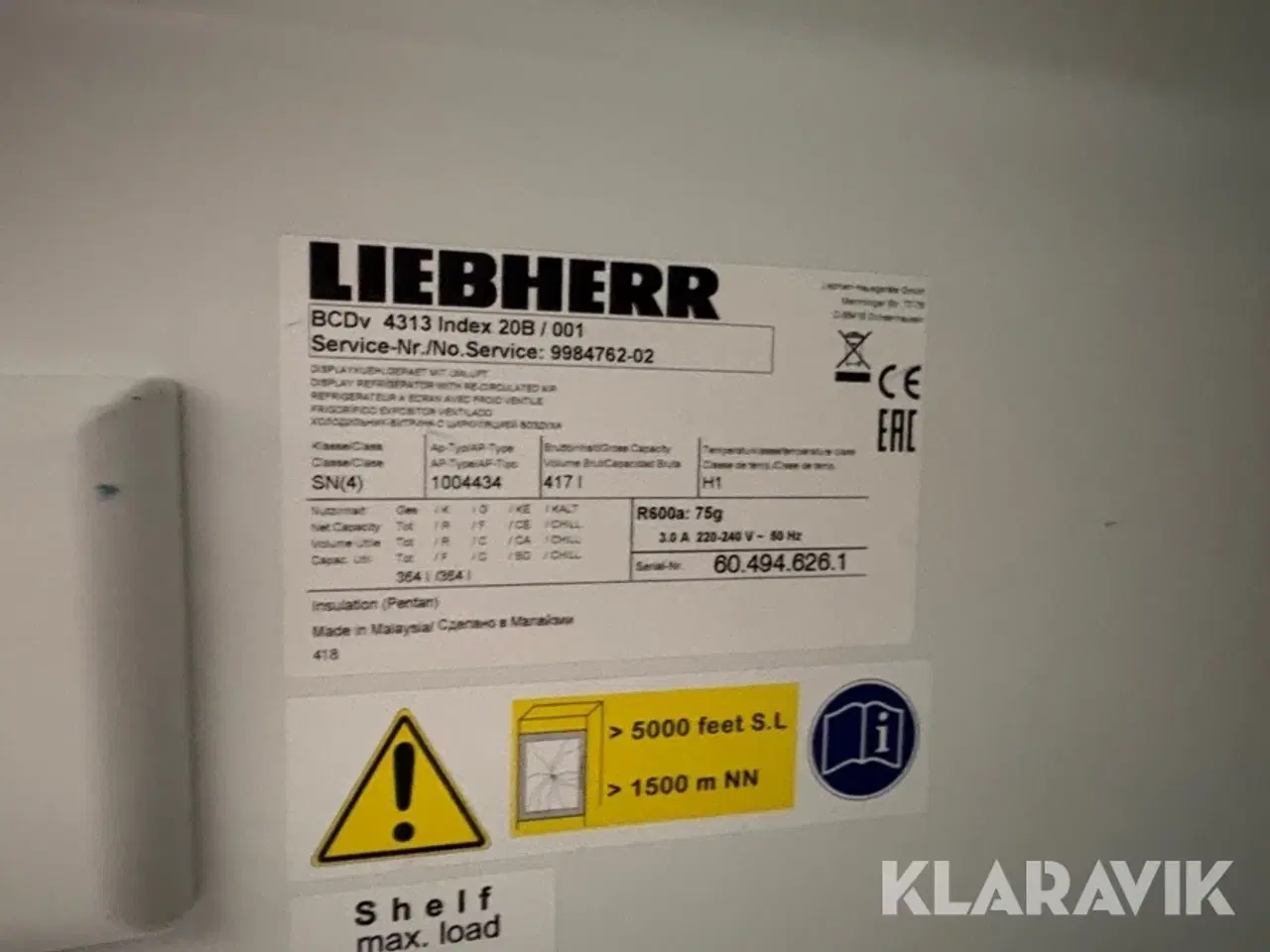 Billede 10 - Display køleskab Liebherr BCD4313