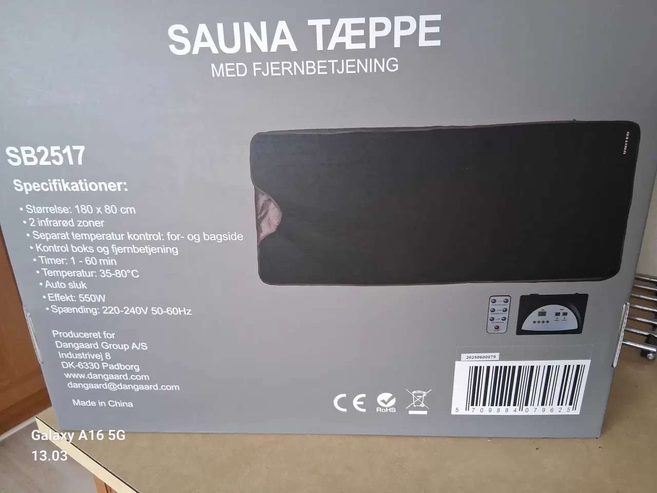 Billede 3 - Infarød Saunatæppe