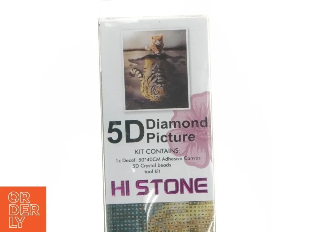 Billede 2 - 5D diamantmalerkit motiv tiger og kat (str. 40 x 50 cm)