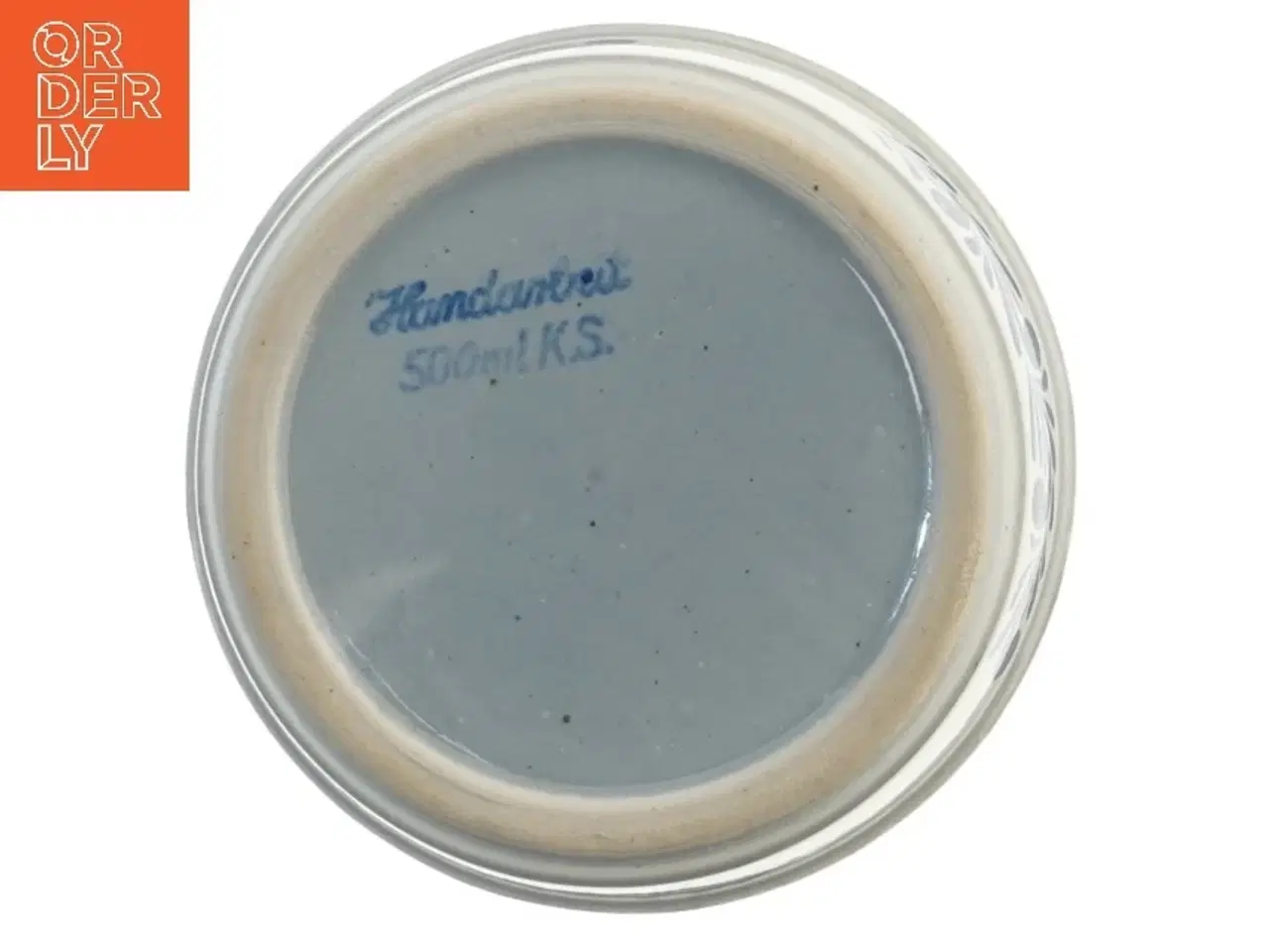 Billede 2 - Keramisk skål med blåt mønster (str. Ø 17,5 cm)