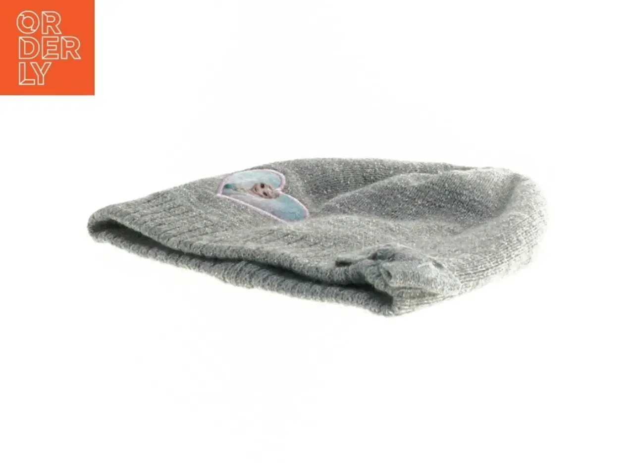Billede 4 - Grå strik hue med Frost applikation fra Disney (str. 3 til 5 og 19 x 18 cm)