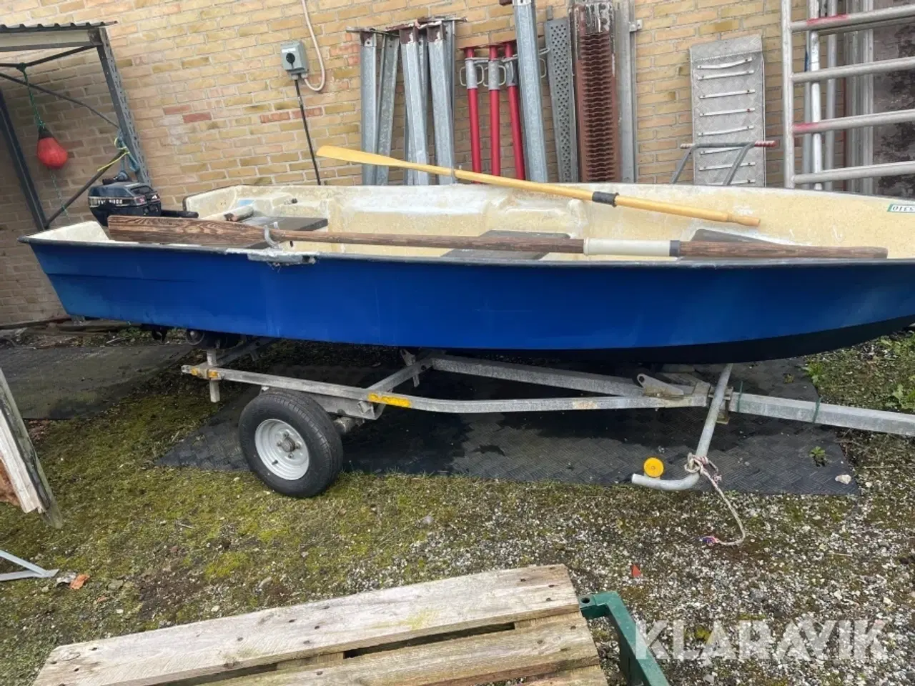 Billede 4 - Jolle med bådtrailer og motor
