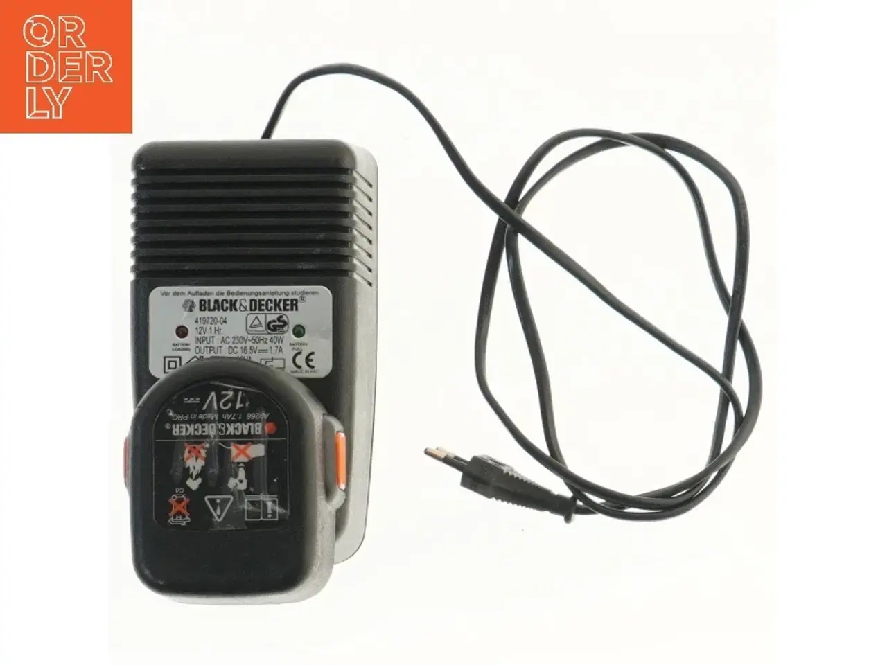 Billede 1 - Black & Decker batterioplader og 12V batteri fra Black & Decker (str. 16x9 cm)