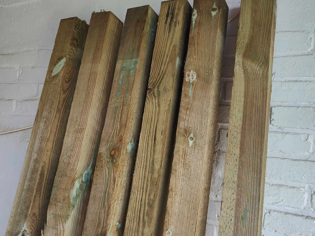 Billede 3 - 6 stk trykimprægnerede stolper