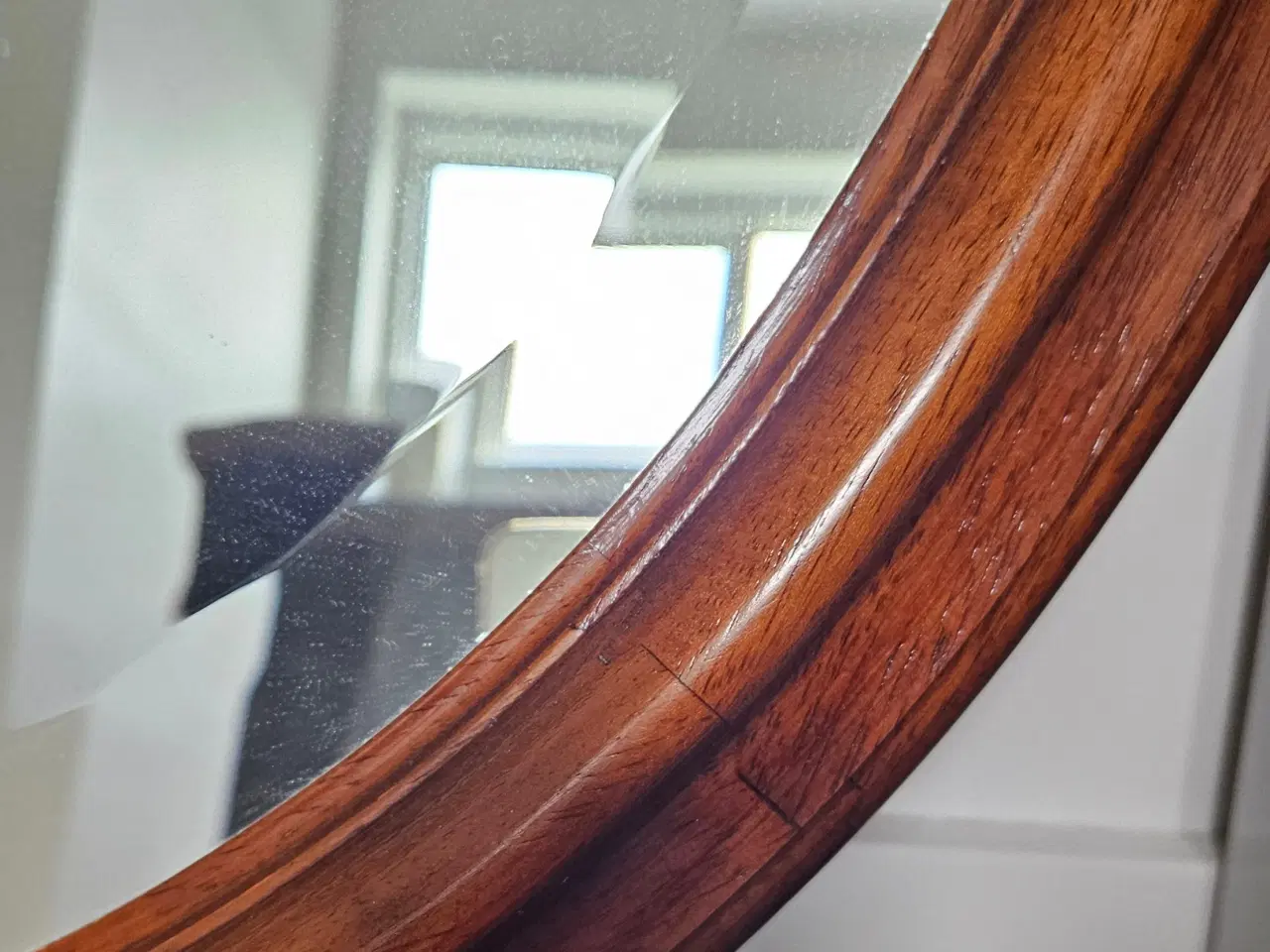 Billede 3 - Smukt ovalt facetslebet spejl.