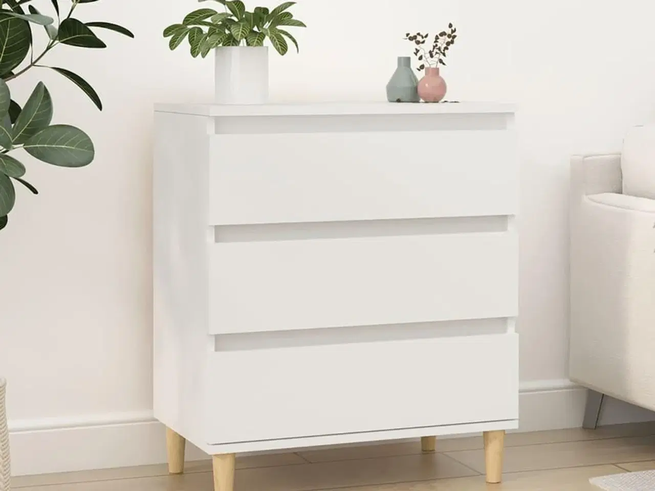 Billede 1 - Skænk 60x35x70 cm konstrueret træ hvid