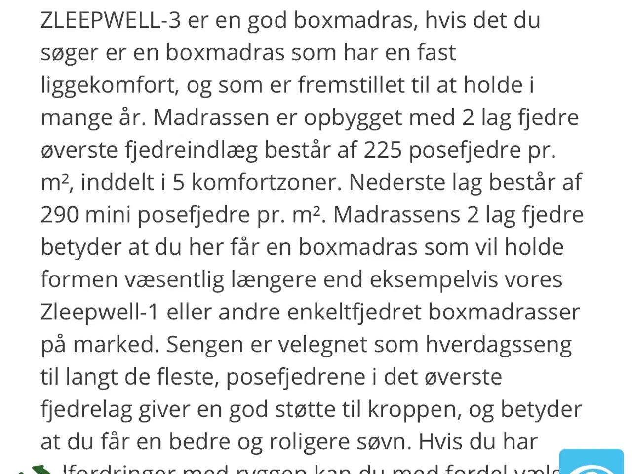 Billede 4 - Boksmadras Zleepwel 3, 140-200