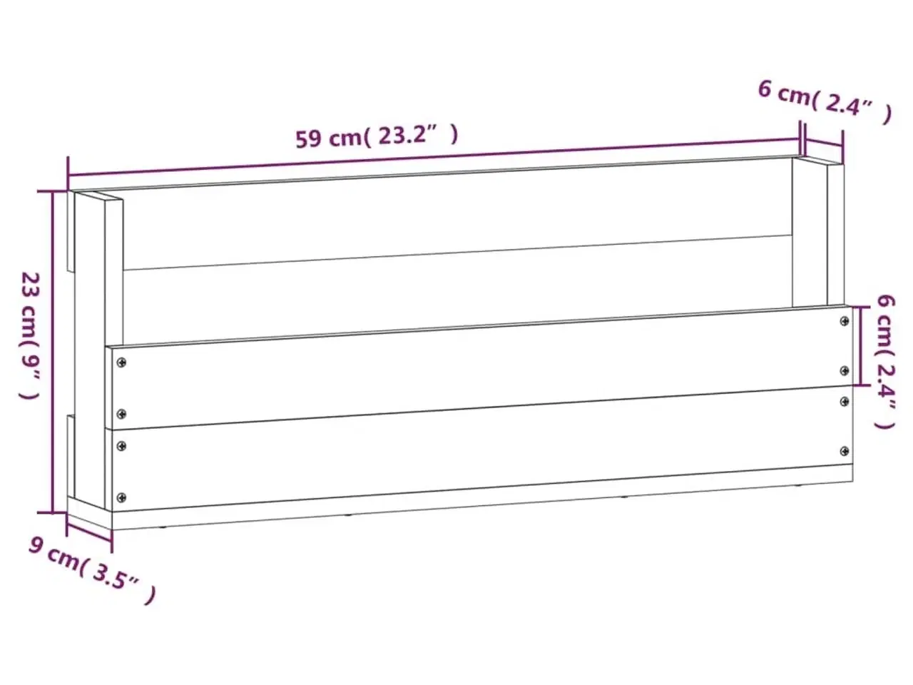 Billede 9 - Væghængte skohylder 2 stk. 59x9x23 cm massivt fyrretræ Hvid