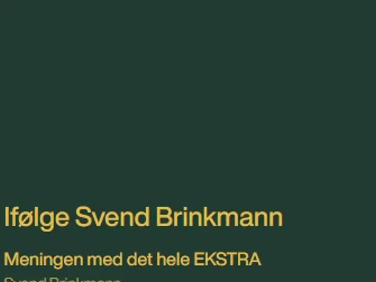 Billede 2 - 2 stk til Svend Brinkmann - Meningen med det hele