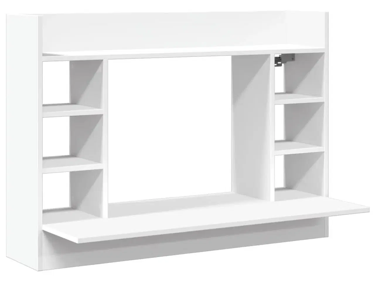 Billede 2 - Væghængt skrivebord 105x48x75 cm konstrueret træ hvid