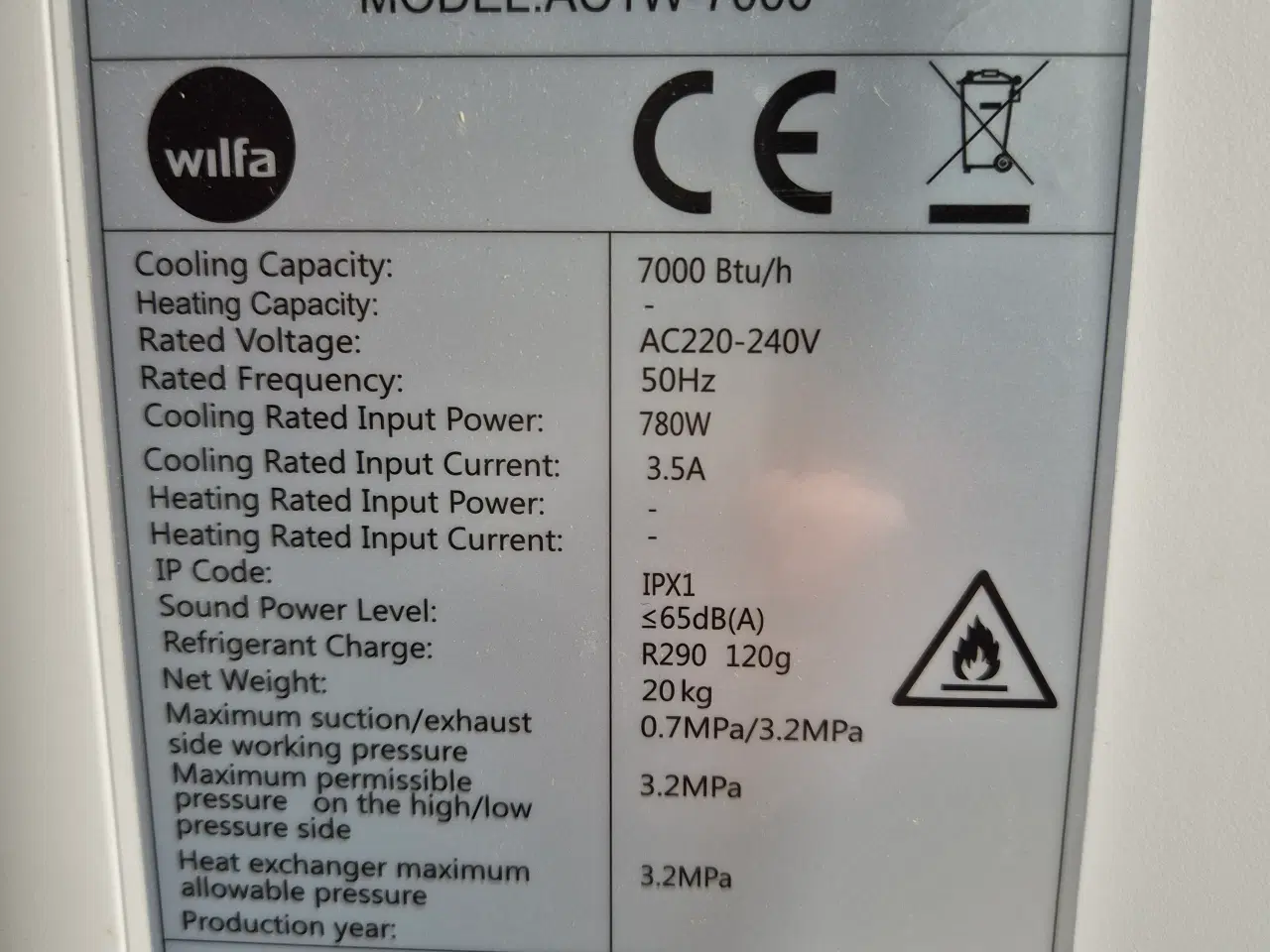 Billede 5 - Wilfa aircondition anlæg 