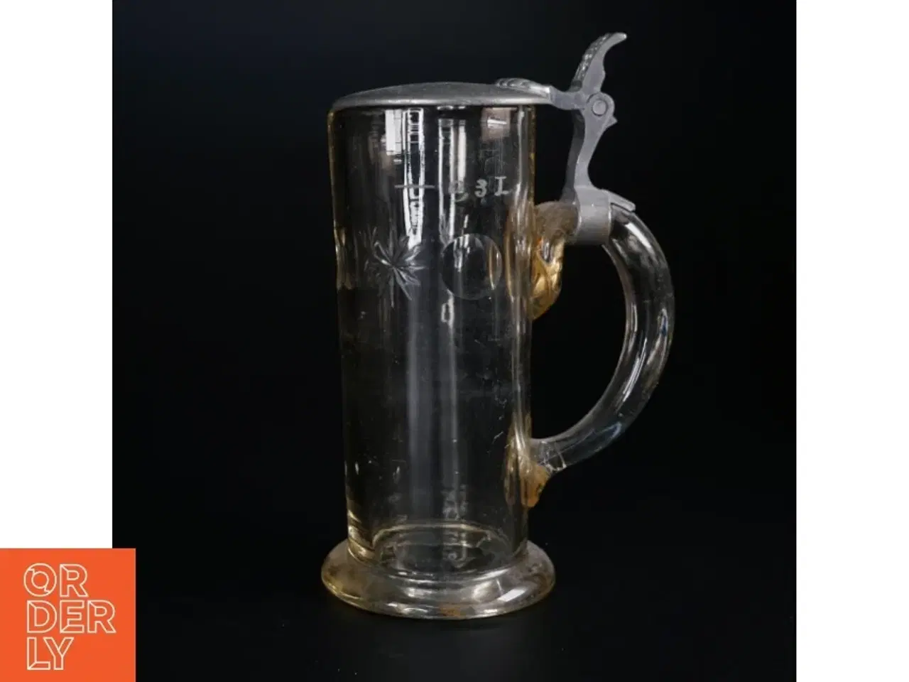 Billede 1 - Retro ølkrus med låg (str. 20 cm)