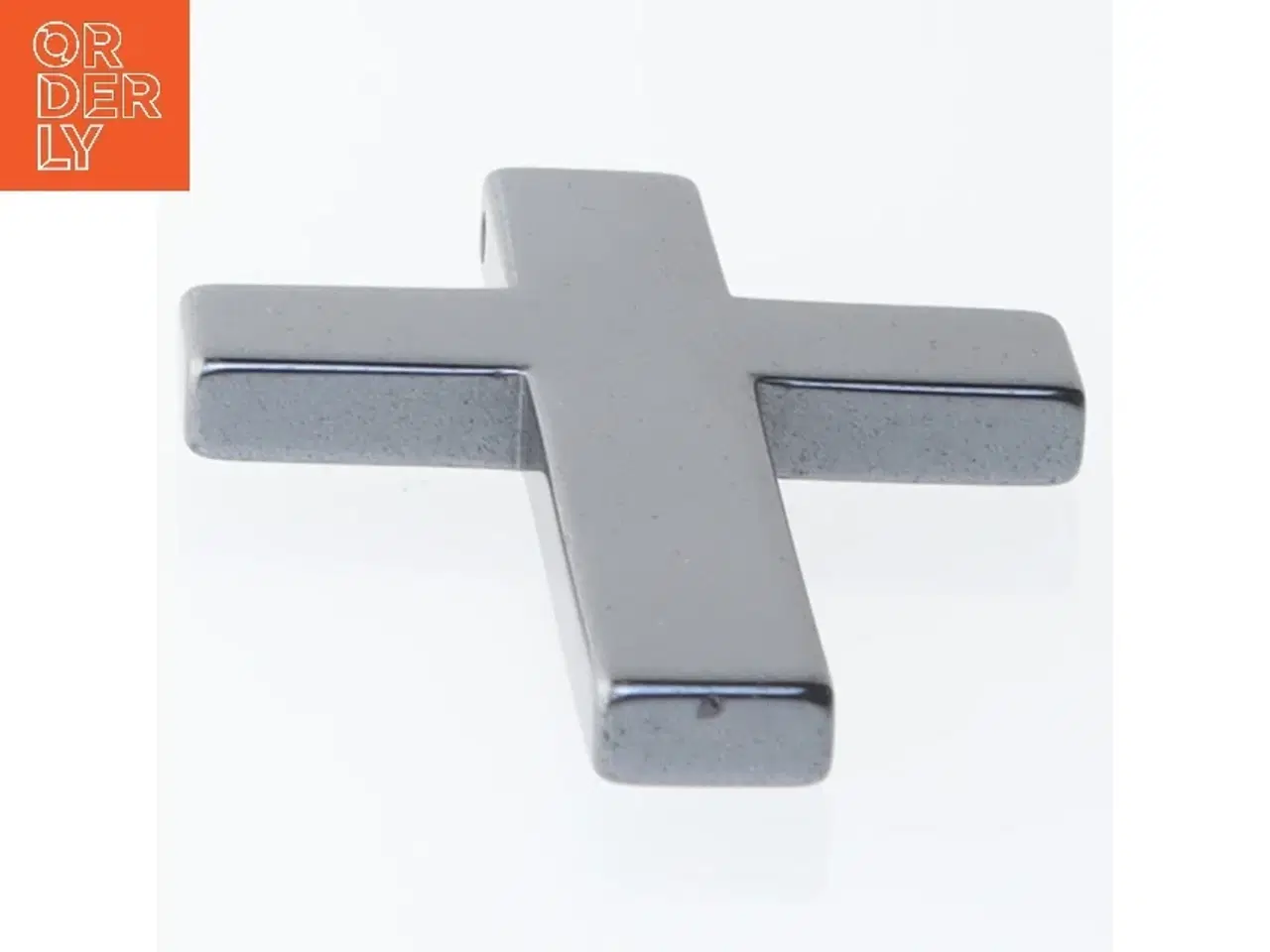 Billede 2 - Sort kors dekoration (str. 5x3,5 cm)