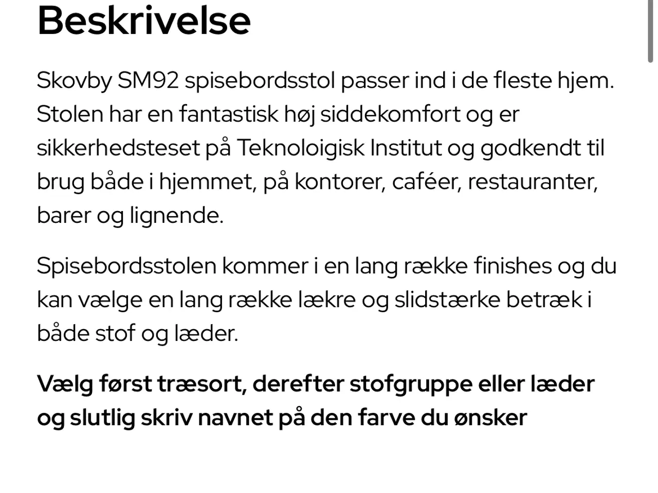 Billede 6 - Spisestole Skovby som nye 4 styk 