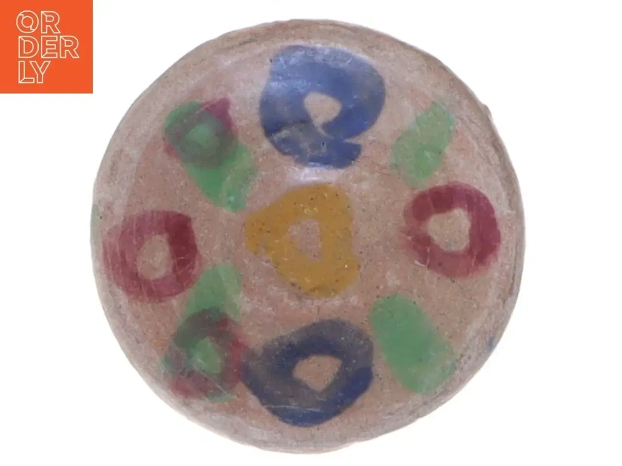 Billede 1 - Dekorativ tallerken med farvet mønster (str. Ø 5 cm)