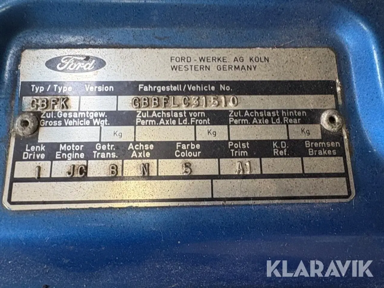 Billede 5 - Veteranbil Ford Taunus 1300