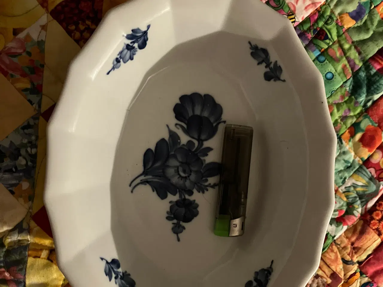 Billede 4 - Stor blå blomst samling plus 7 platter