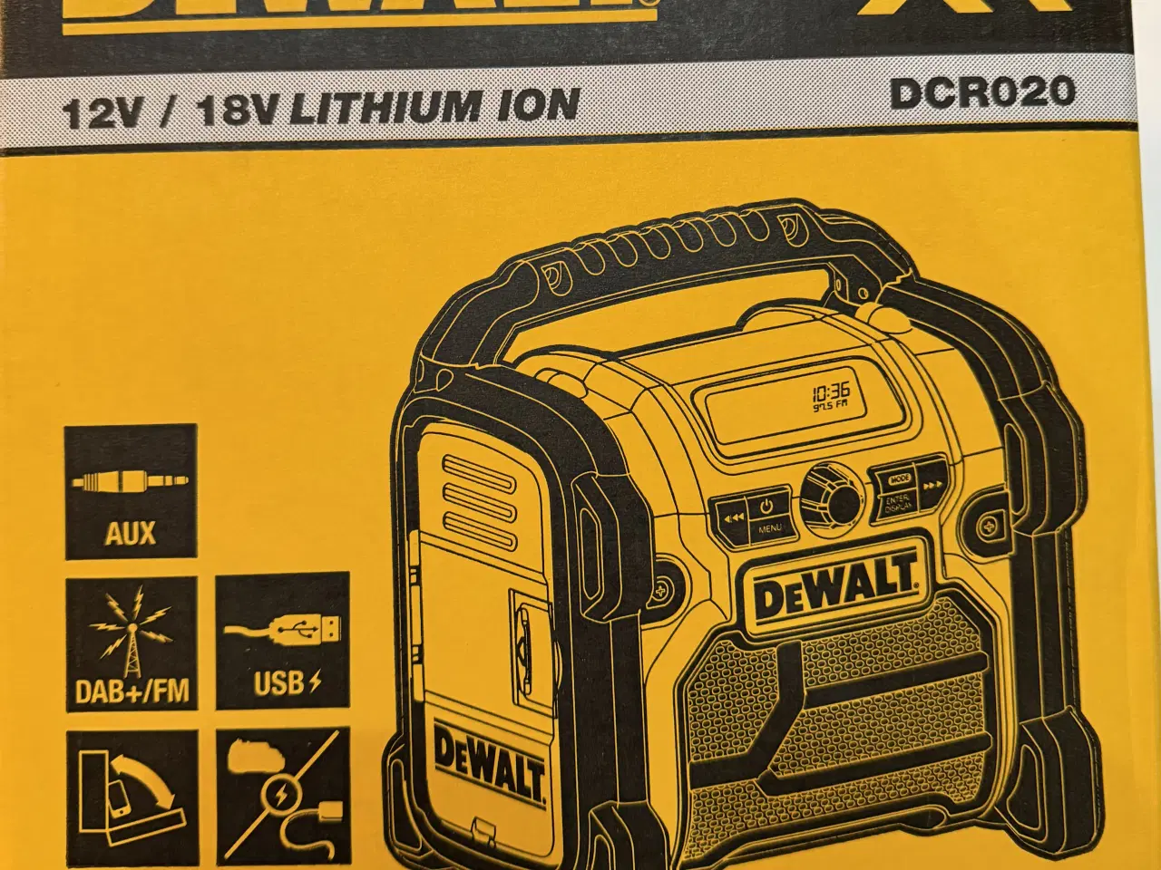 Billede 2 - Ny Ny DeWALT Dewalt Radio - DCR020-QW