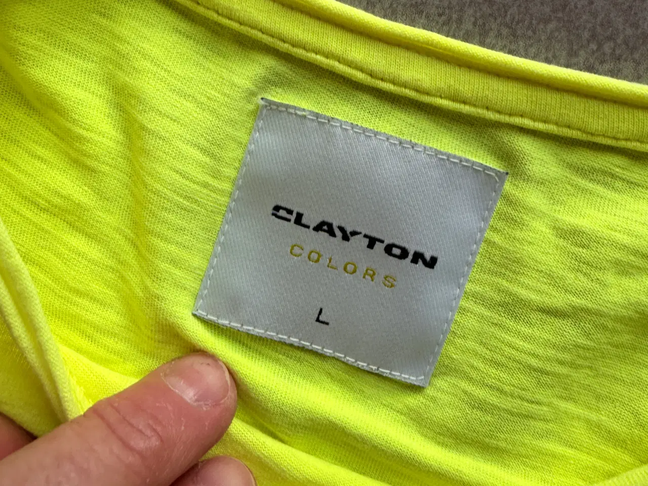 Billede 2 - T-shirt, neon gul, Clayton, str. L