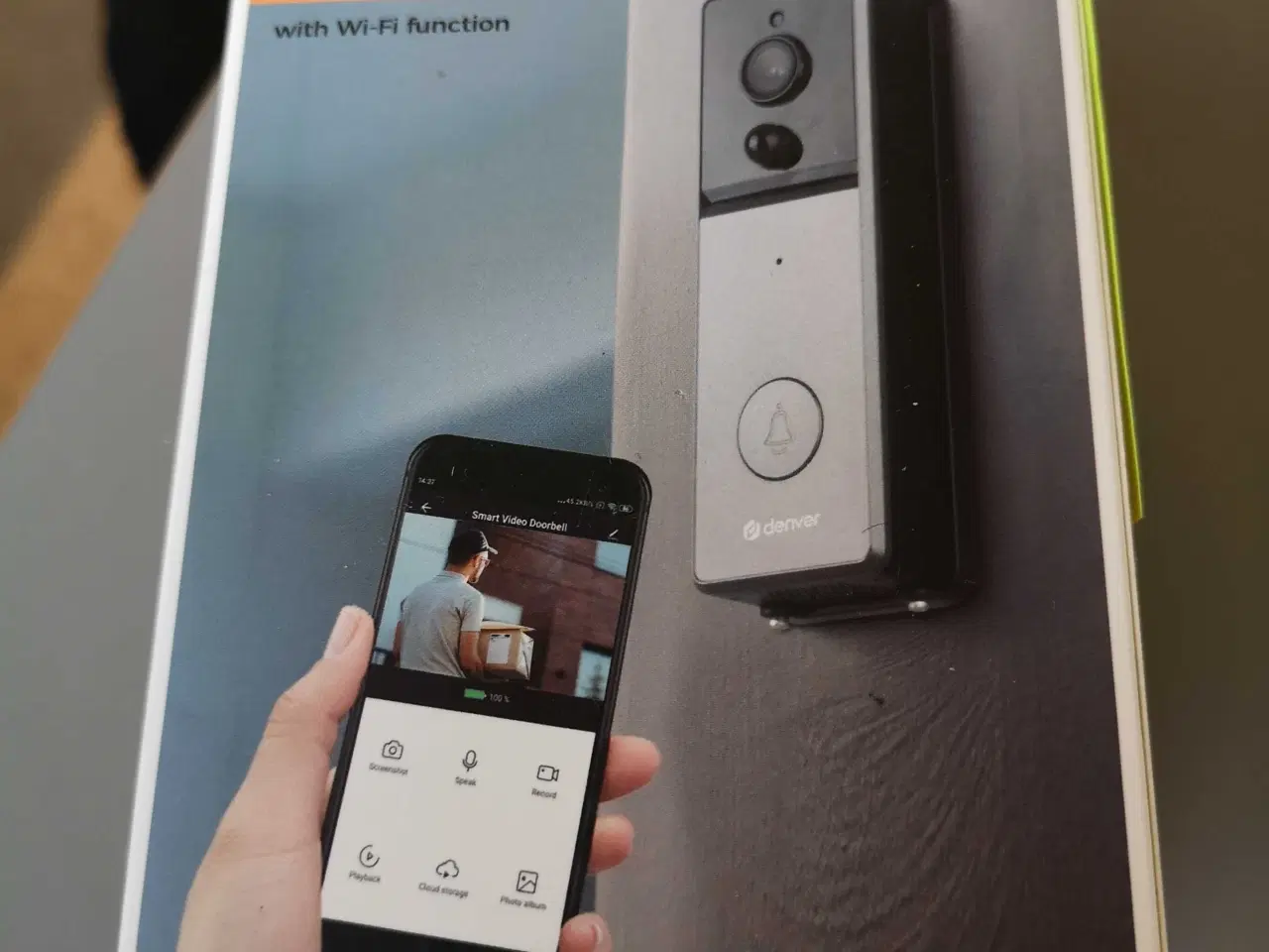 Billede 1 - Denver Tuya Smart Home Ringeklokke m. Kamera - Sor