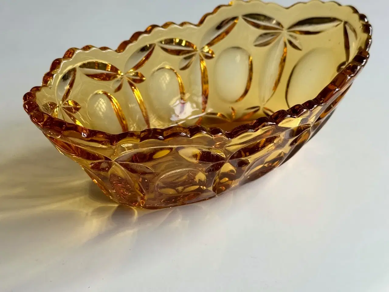 Billede 3 - Fyens Glasværk, ravfarvet jardiniere