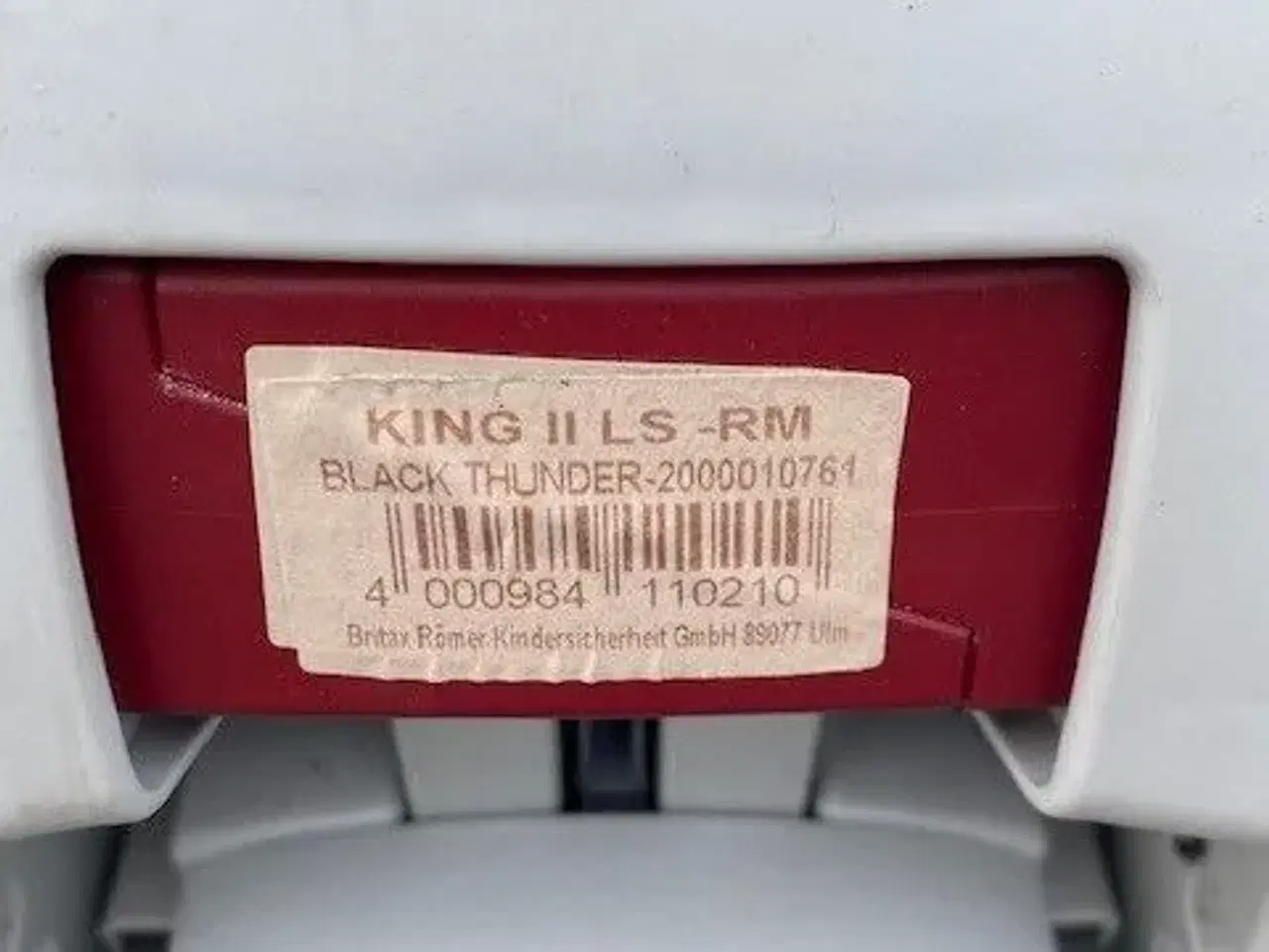 Billede 2 - Britax Tömer Autostol model King II LS