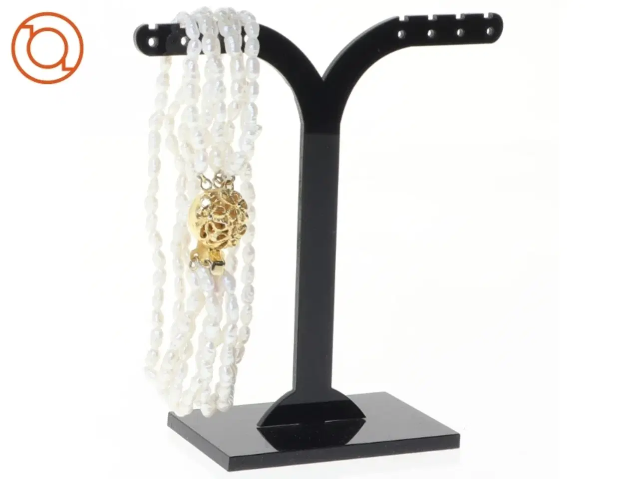 Billede 1 - Hvidt perlearmbånd (str. 21 cm)