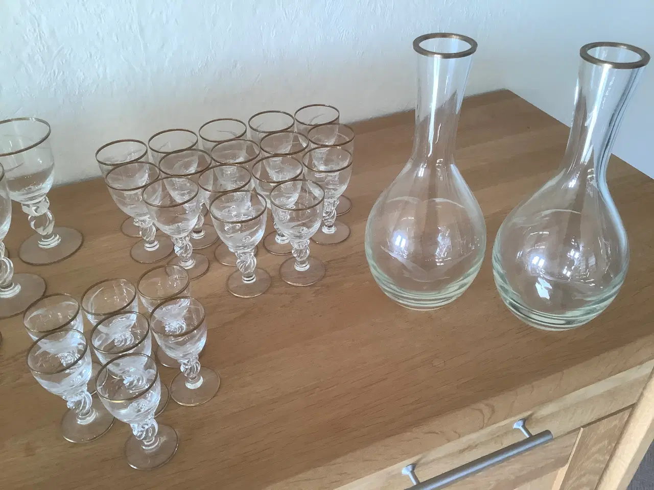 Billede 1 - Lyngby måge glas med guldkant