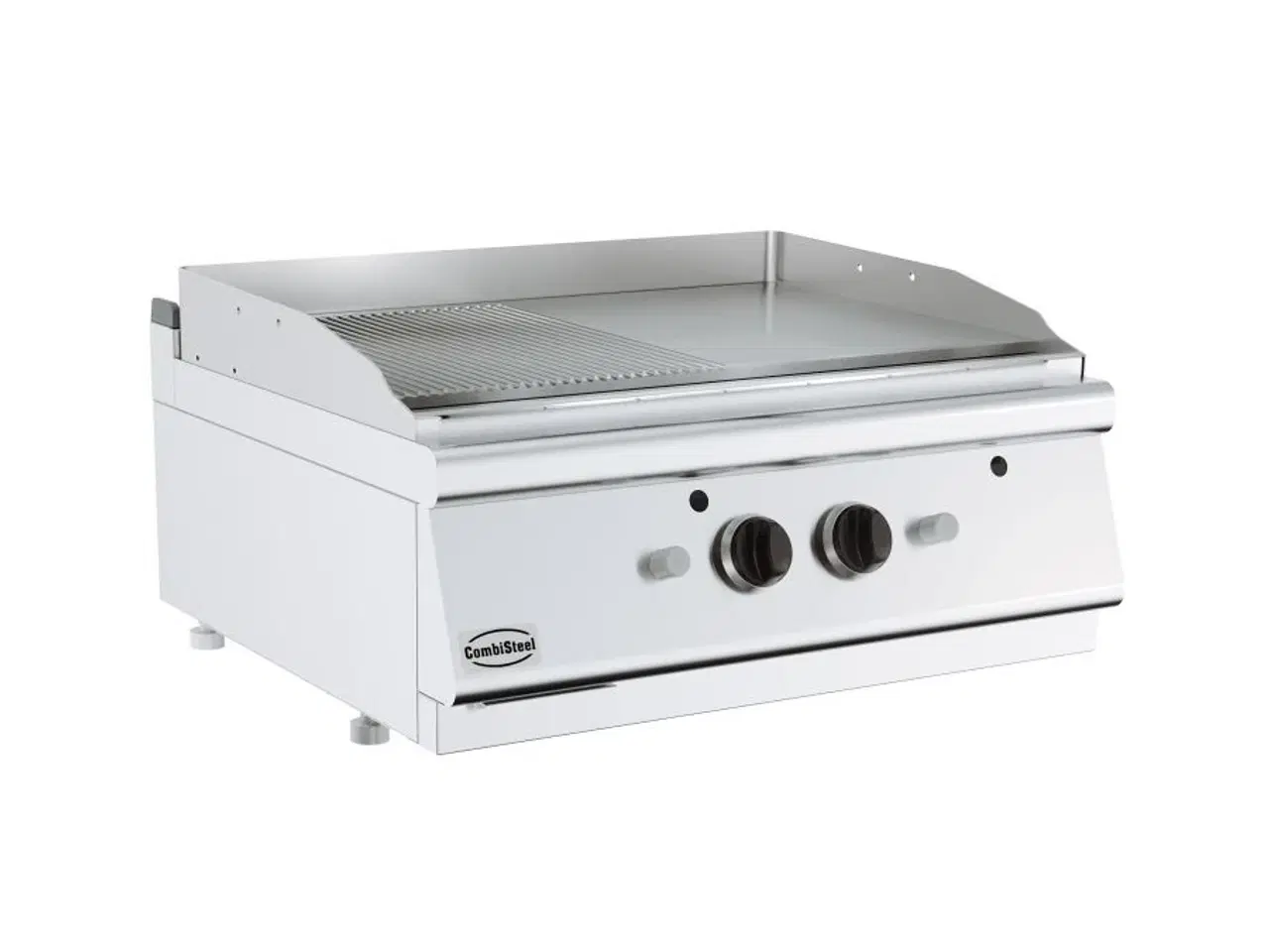 Billede 1 -  Dobbelt El Stegeplade – krom glat/rillet – 400 V 