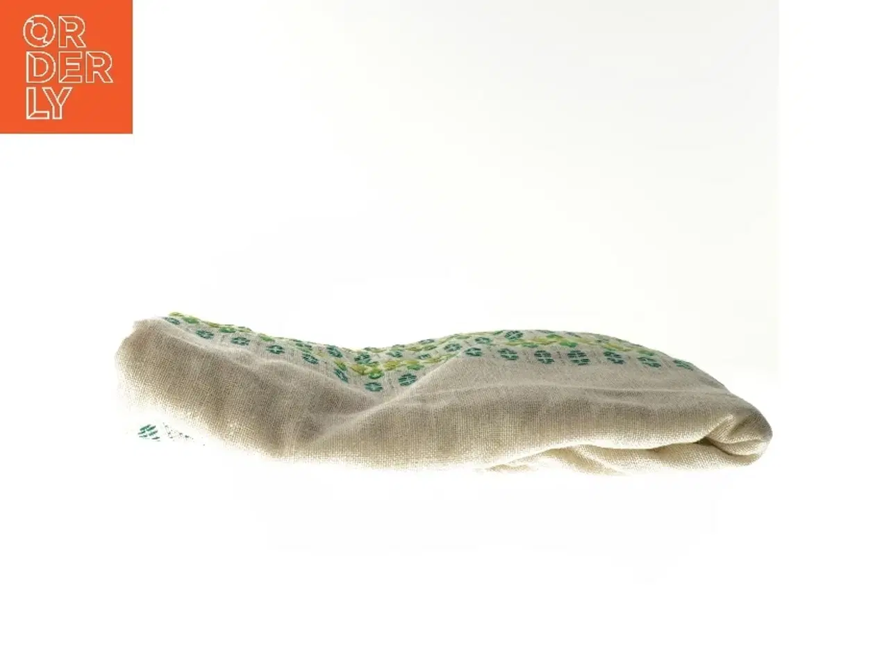 Billede 3 - Dug med grøn og blå mønster (str. 117x230 cm)