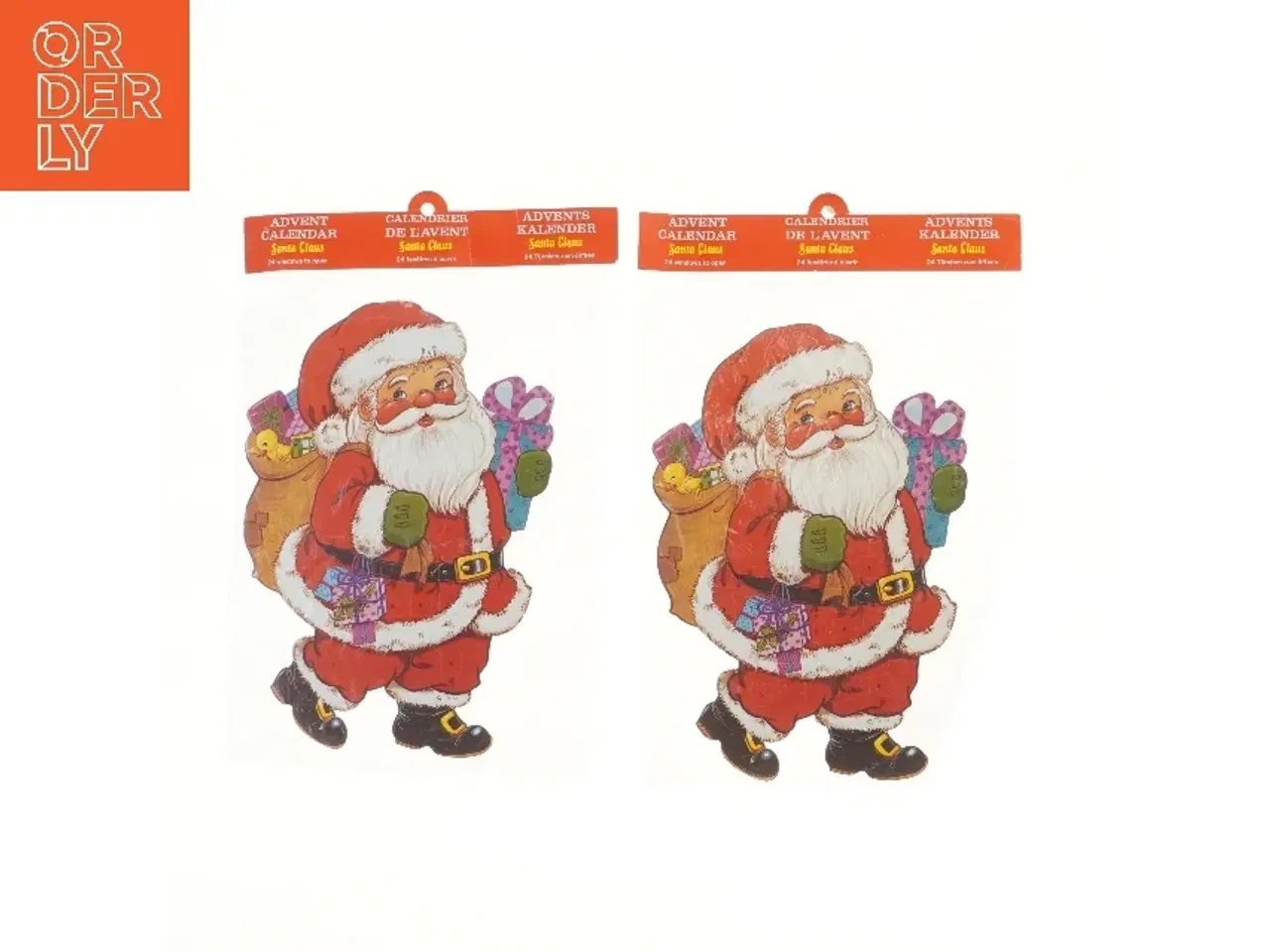 Billede 1 - Julekalender med motiv af julemand (str. 35x25 cm)