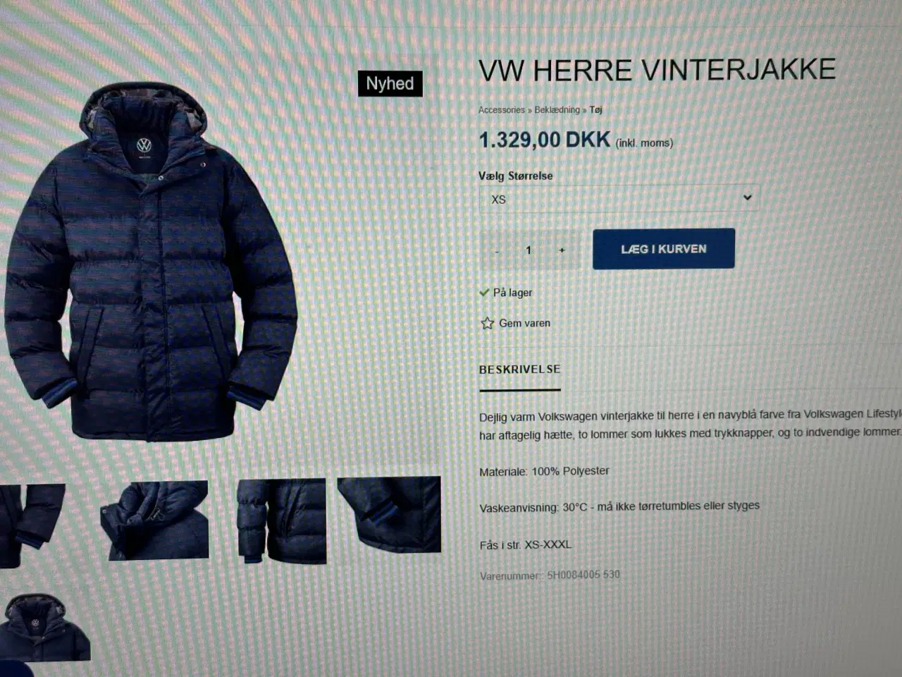 Billede 2 - Original VW Vinterjakke  Herre model Str. 4XL 