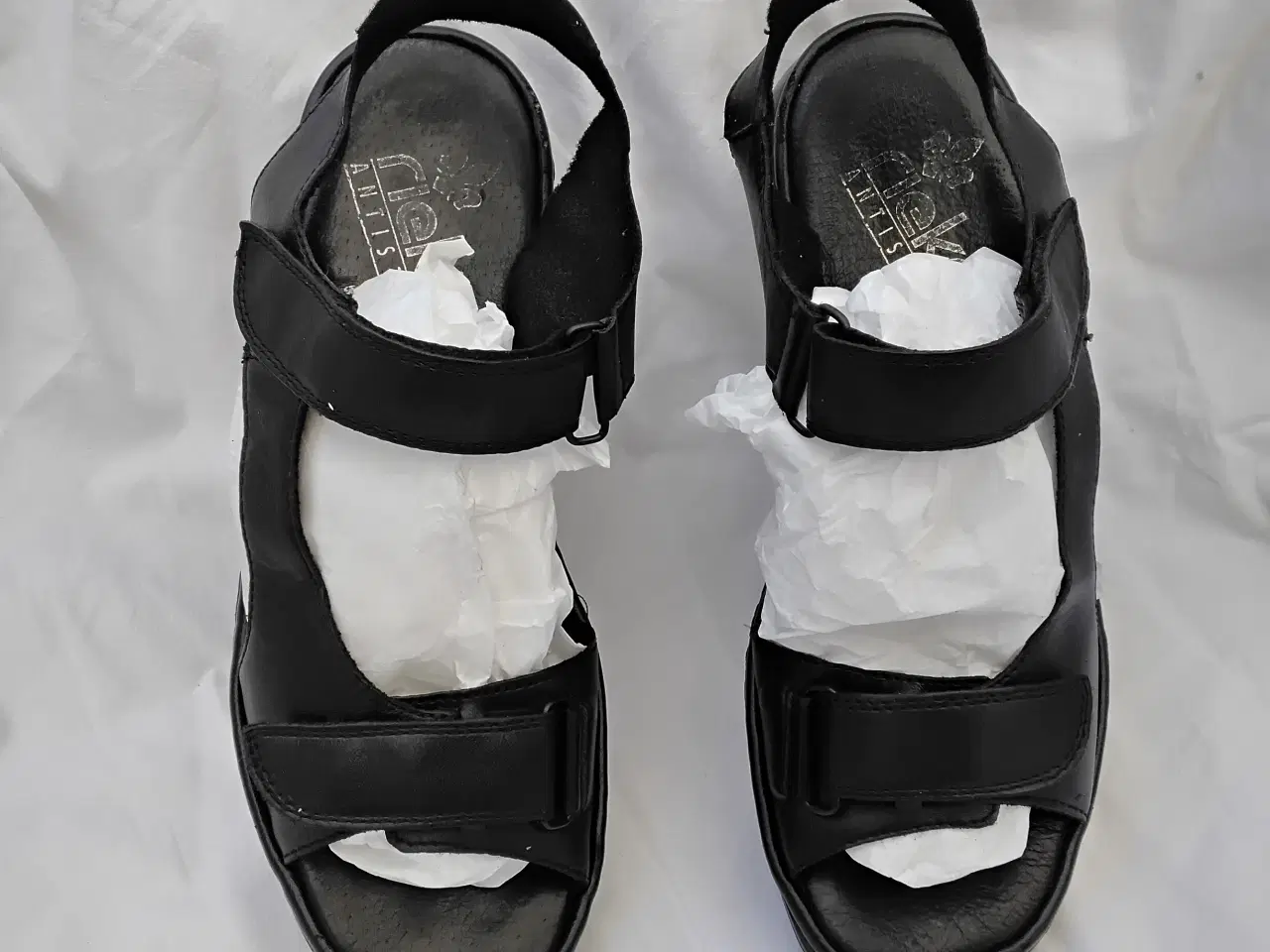 Billede 2 - Rieker sandaler dame sort læder str 38