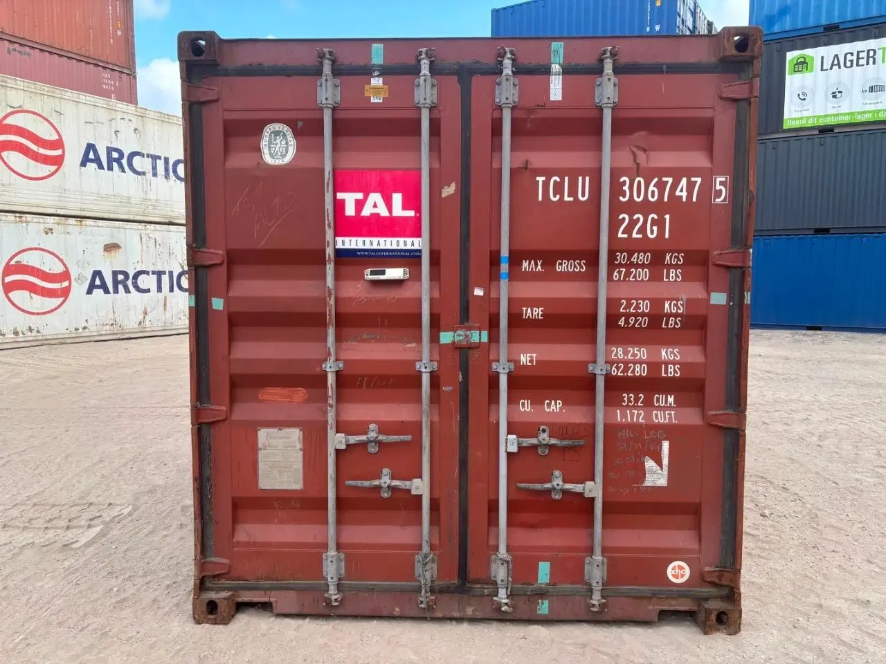 Billede 1 - 20 fods Container- ID: TCLU 306747-5 - Hvidovre