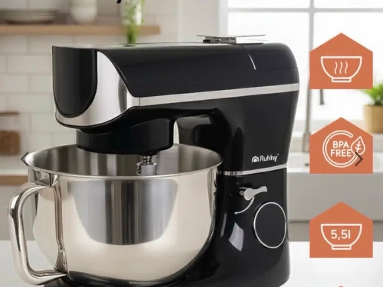 Billede 1 - Røremaskine med varme i skål