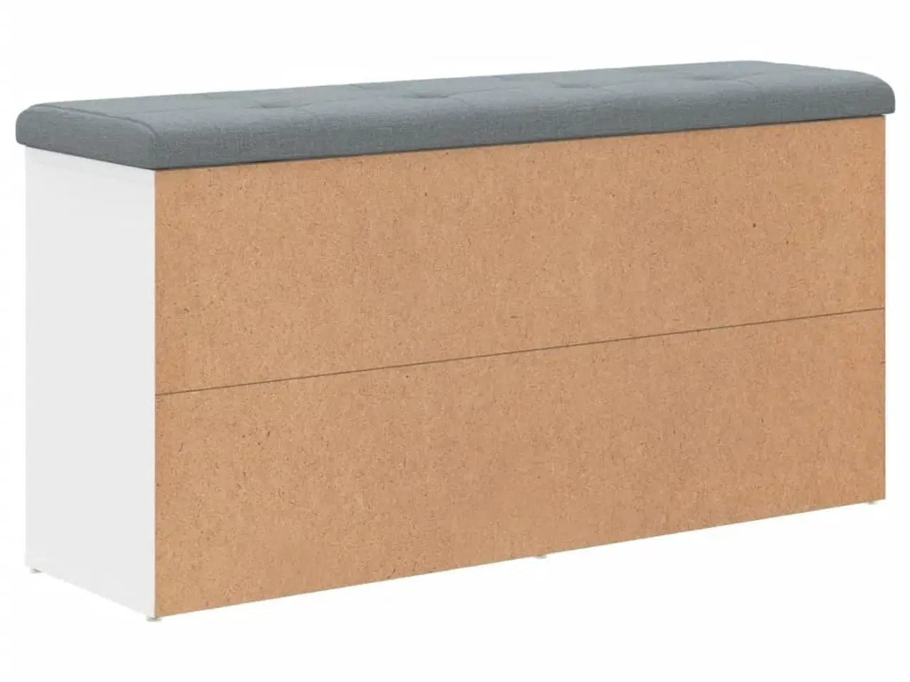 Billede 7 - Skobænk 102x32x50 cm konstrueret træ hvid