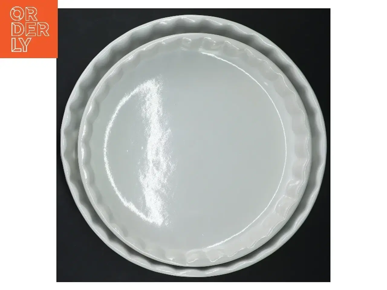 Billede 3 - Keramiske tærtefade, 2 stk (str. 2 stk Ø 25,5 & 22,5 cm)