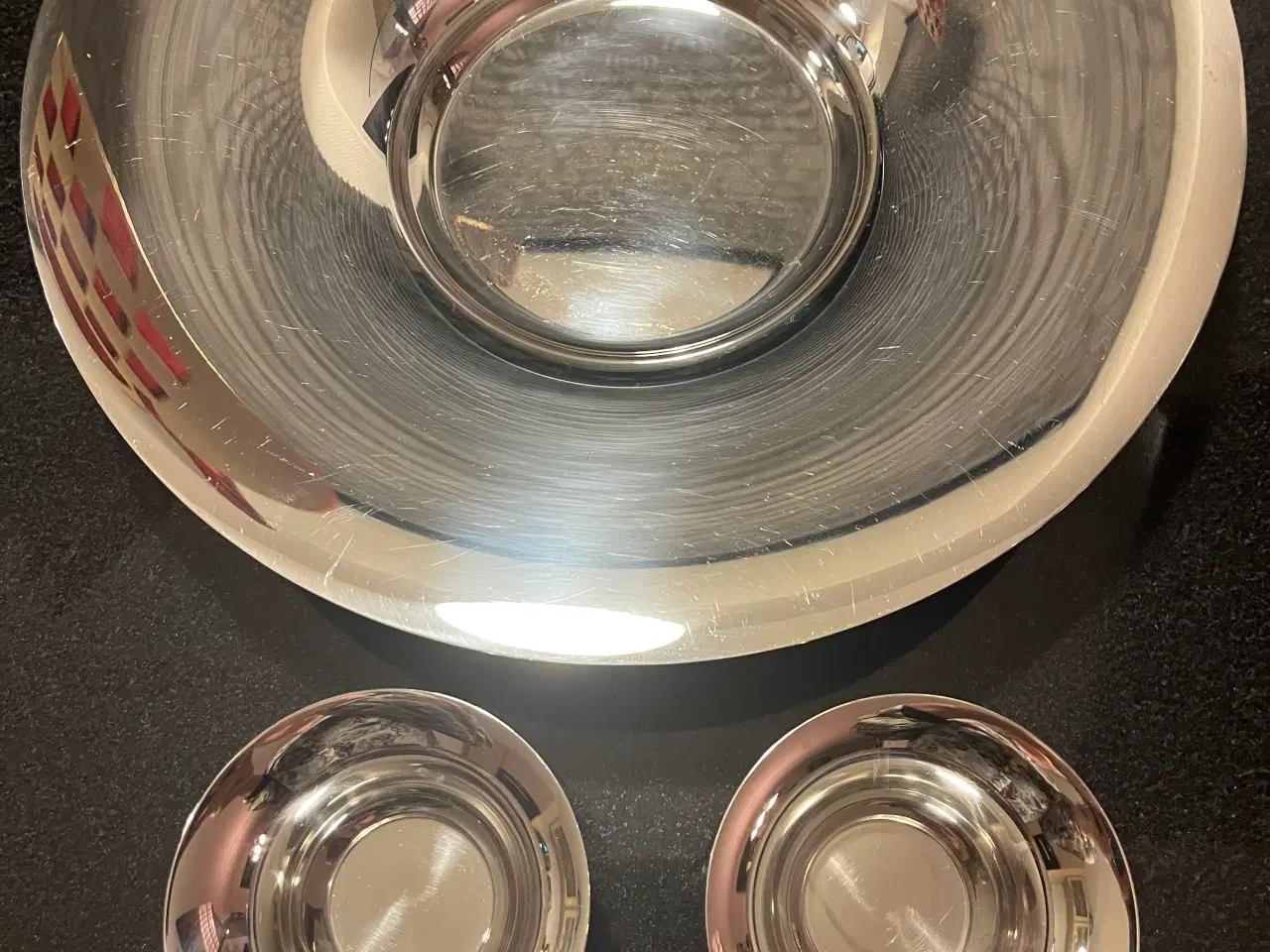 Billede 2 - Erik Bagger fad og 2 fyrfads lysestager