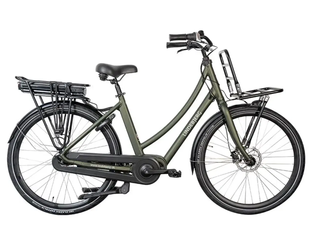 Billede 1 - Lindebjerg 28'' Elcykel Center Cargo - Mat grøn