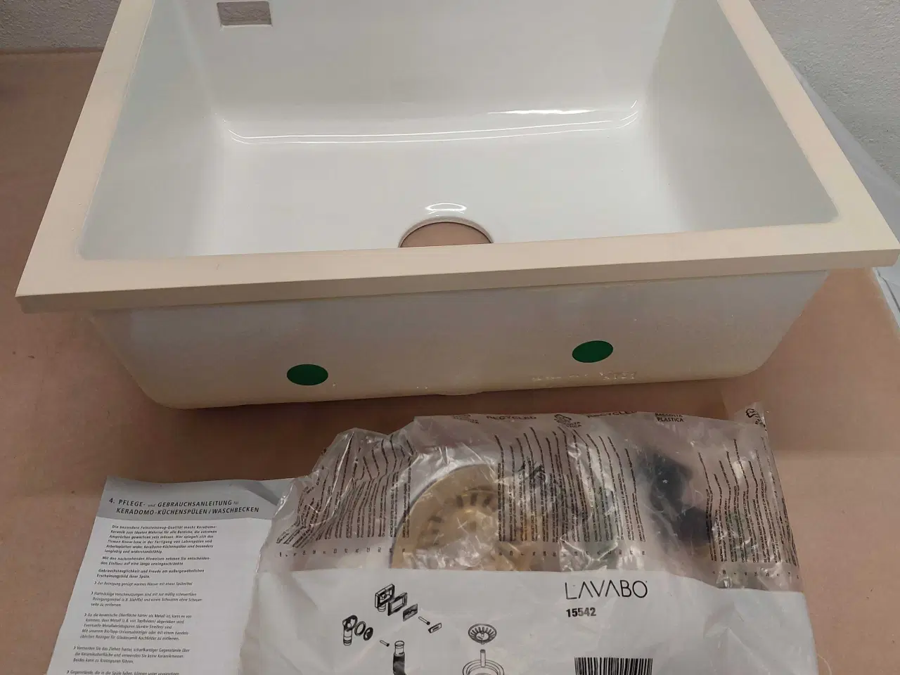 Billede 1 - Køkkenvask, Lavabo Mera 50 U/ 55,1 x 44, 1 cm . Ub