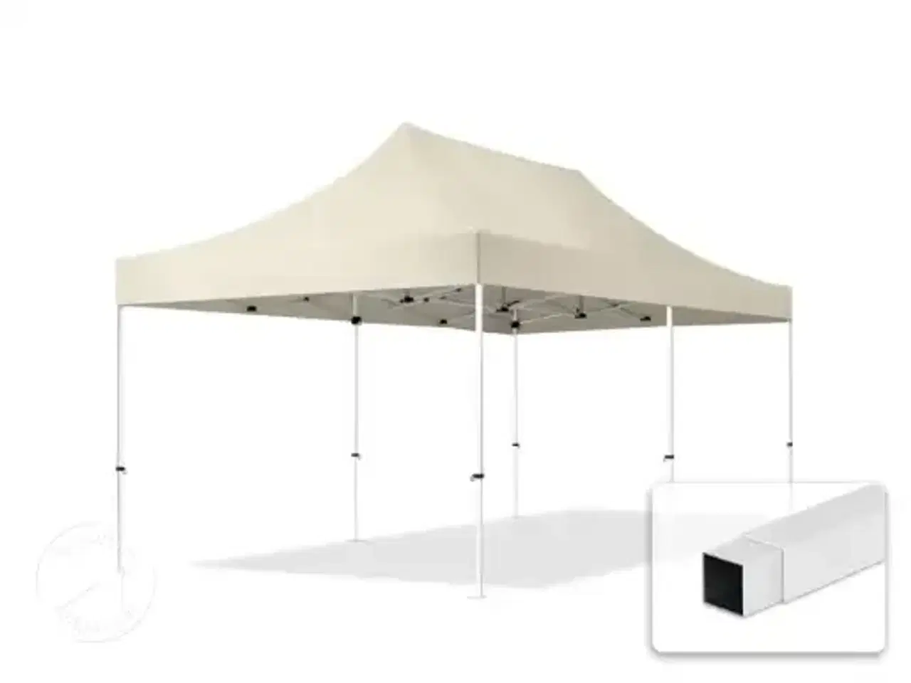 Billede 1 - 3x6m, stål, easy-up-pavillon, uden sidedele, crem 