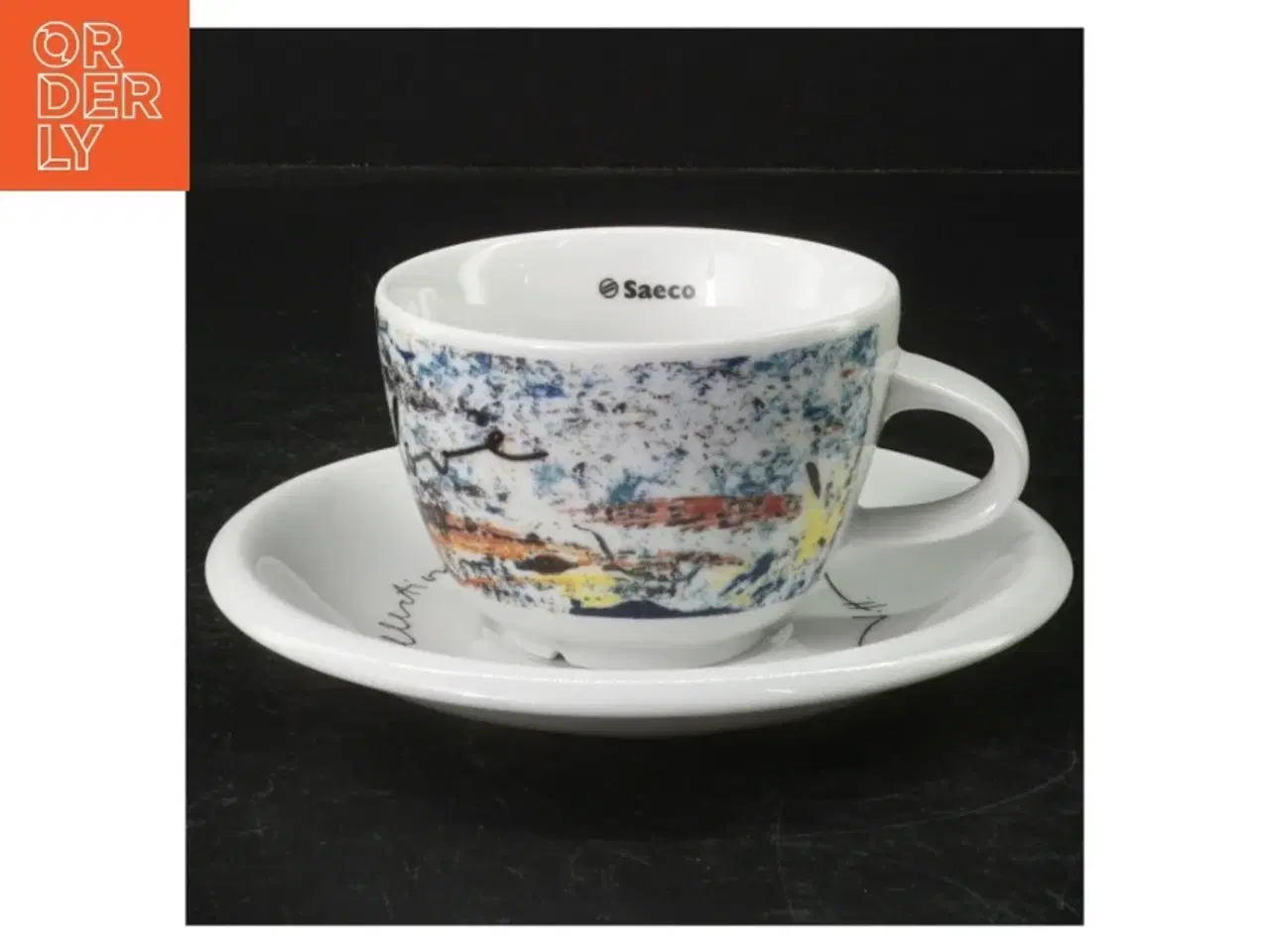 Billede 2 - Espressokop med underkop fra Saeco (str. Ø. 15 cm. h. 6 cm ø. 9 cm)