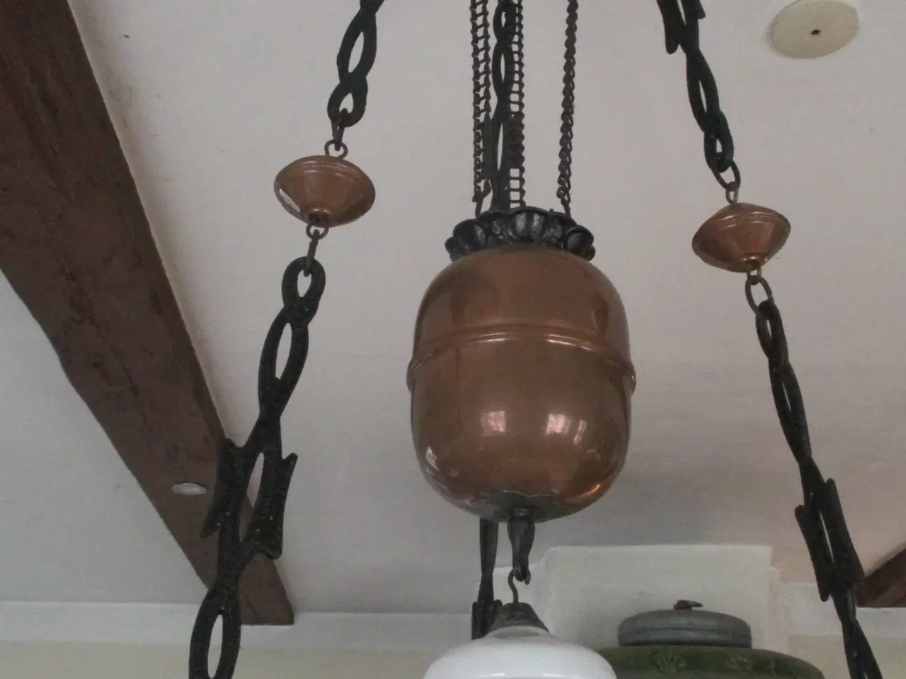 Billede 6 - Petroleumslampe  antik standerlampe + loftlampe