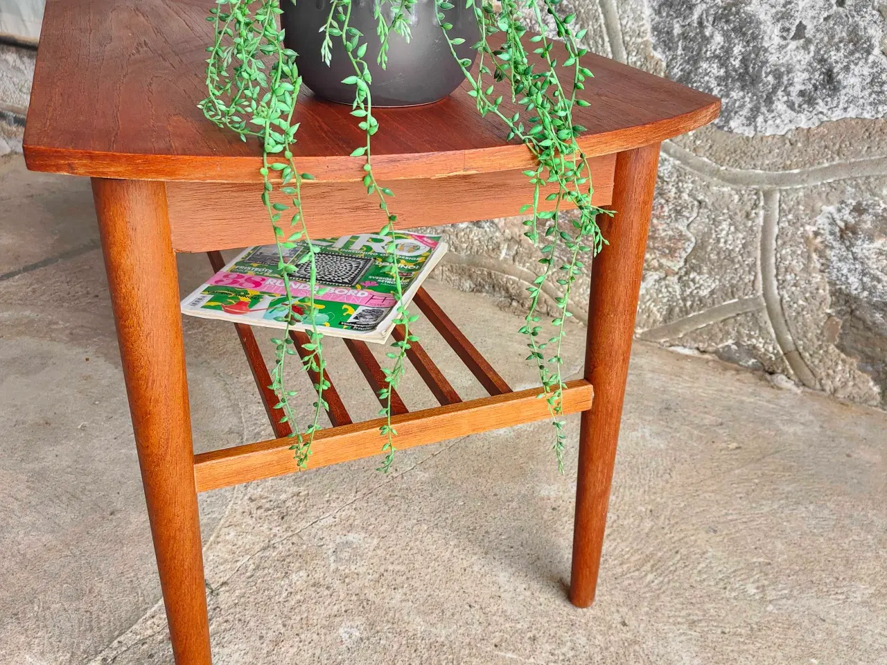 Billede 8 - Fint lille teaktræs sofabord med udtræk