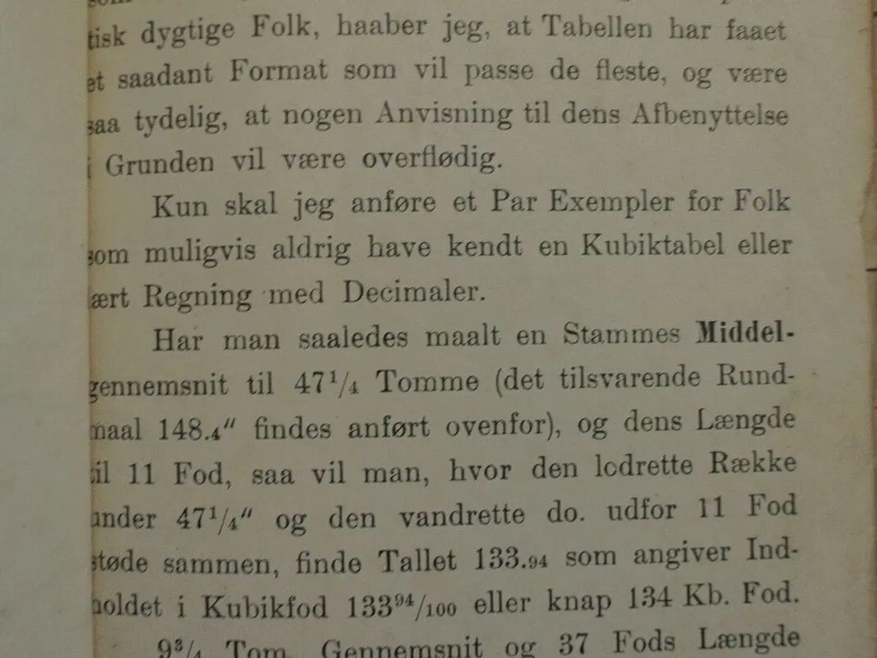 Billede 4 - kubiktabel for runde træstammer af cylinderformen 